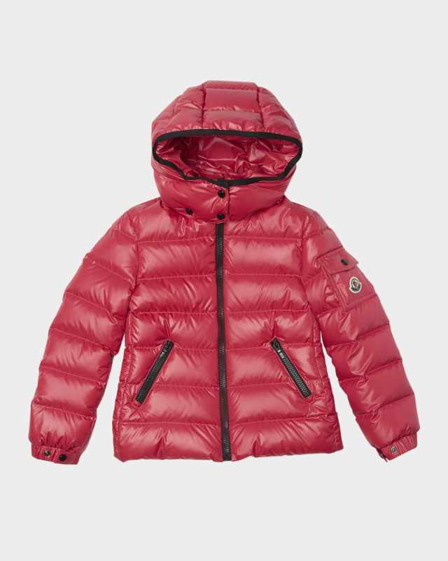 Girl's Bady Short Hooded Down Puffer Jacket, Size 4-14